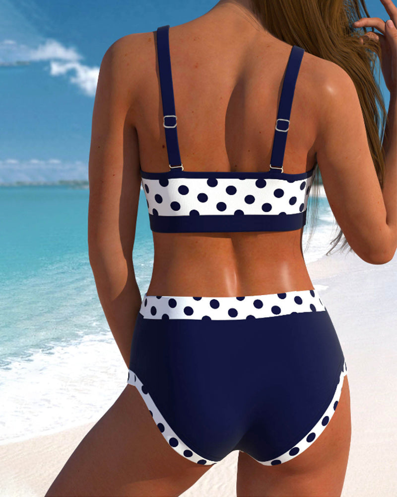 Lisbet™ | Bikini Élégant à Pois Taille Haute