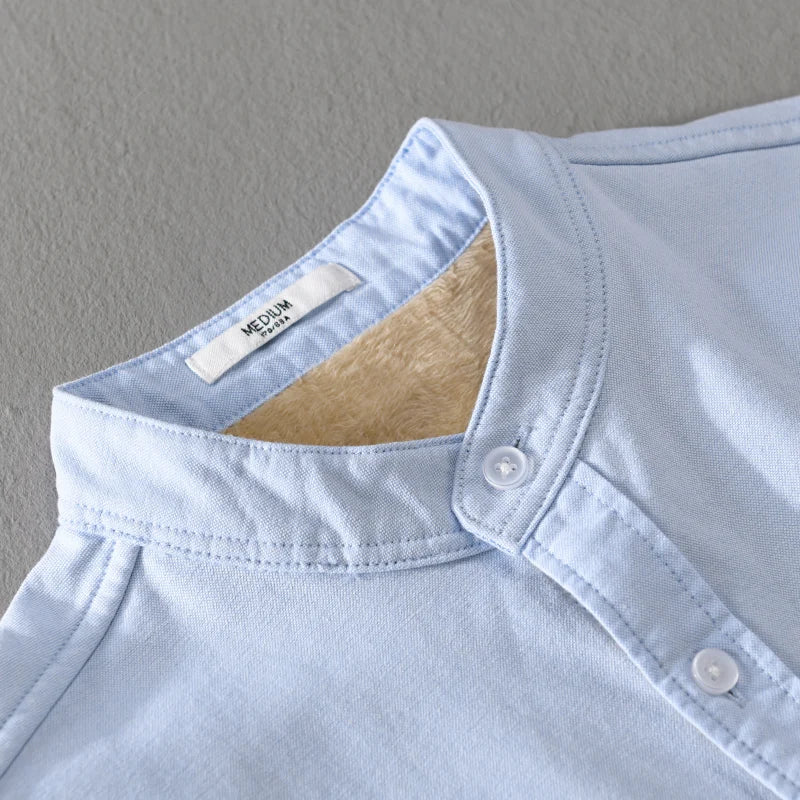 Cédric™ | Chemise en Coton à Col Montant Élégante