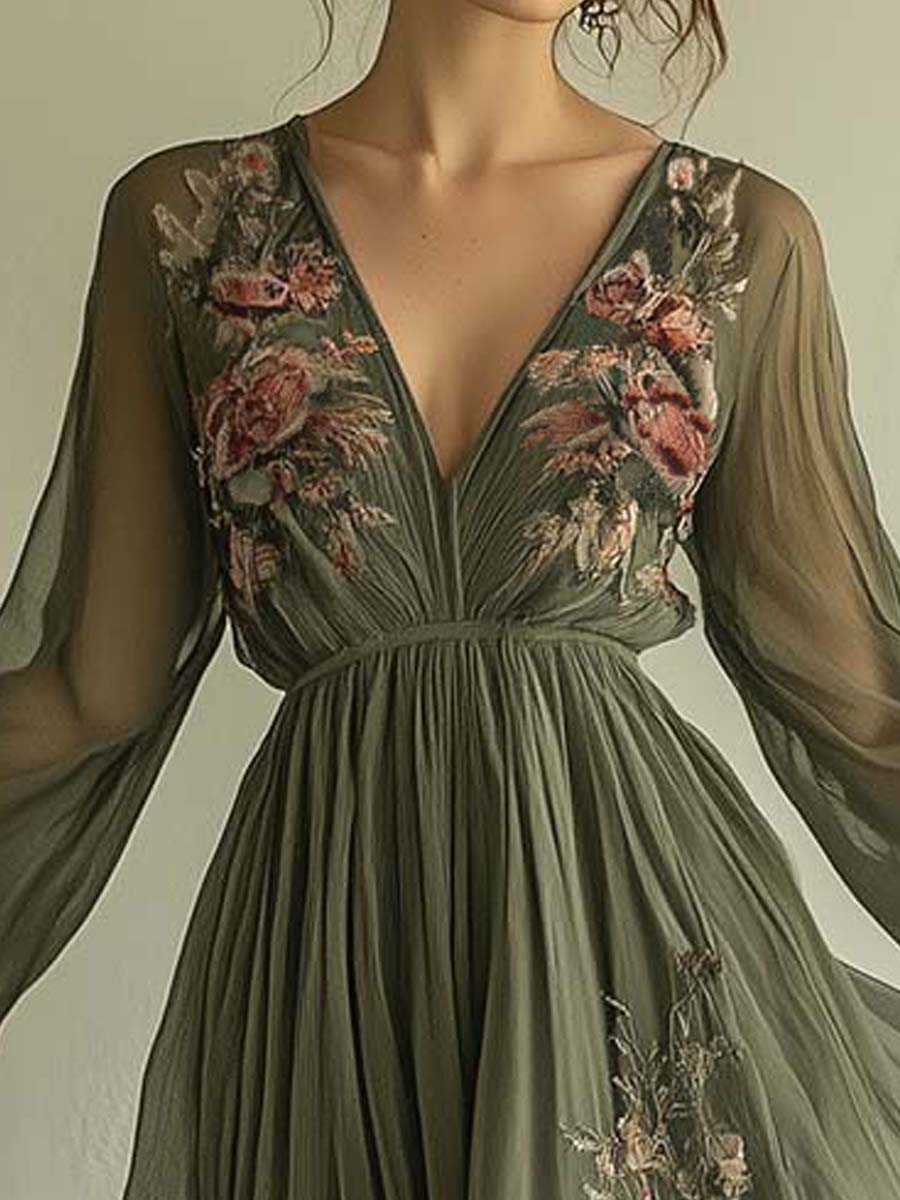 Esther™ | Robe Maxi Élégante à Imprimé Floral