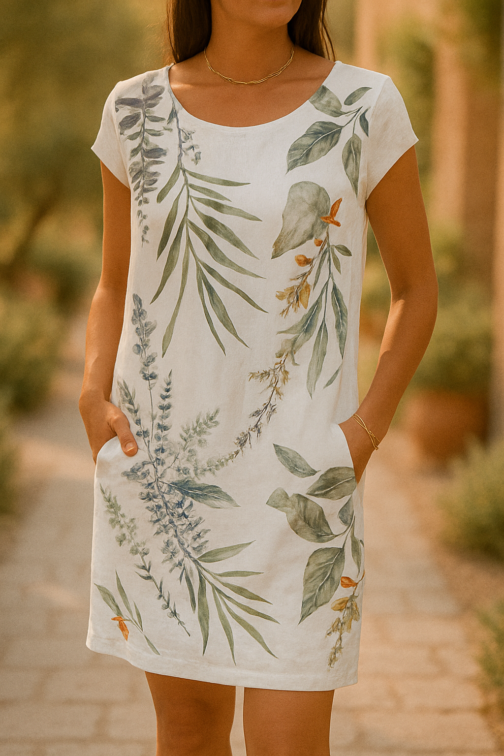Ranya™ | Robe Élégante en Coton et Lin