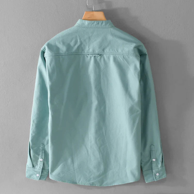 Cédric™ | Chemise en Coton à Col Montant Élégante
