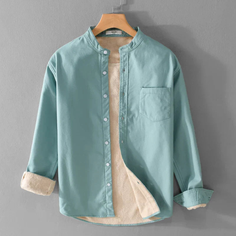 Cédric™ | Chemise en Coton à Col Montant Élégante