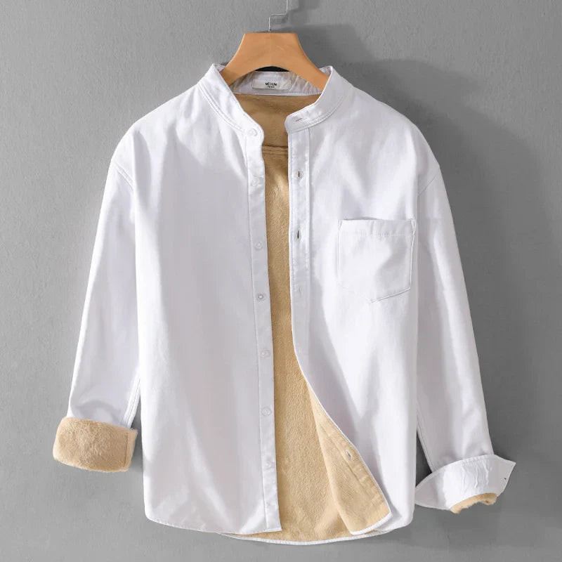 Cédric™ | Chemise en Coton à Col Montant Élégante