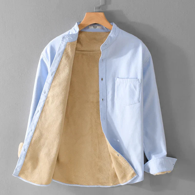 Cédric™ | Chemise en Coton à Col Montant Élégante