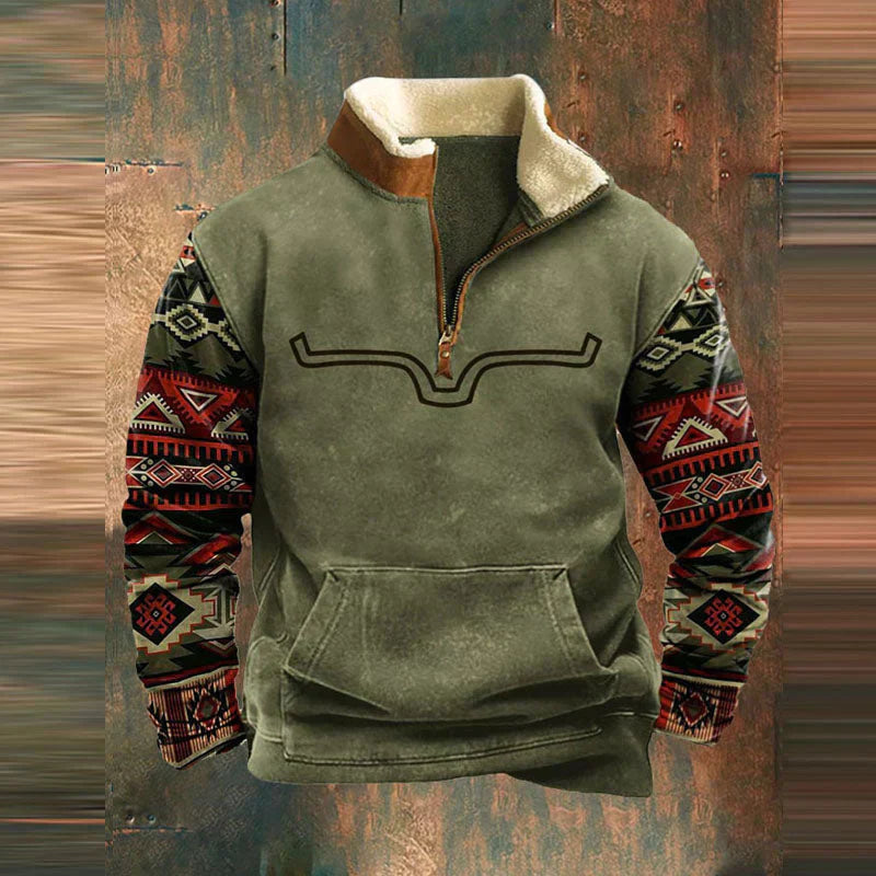 Donir™ | Pull Ethnique en Coton à Quart de Zip